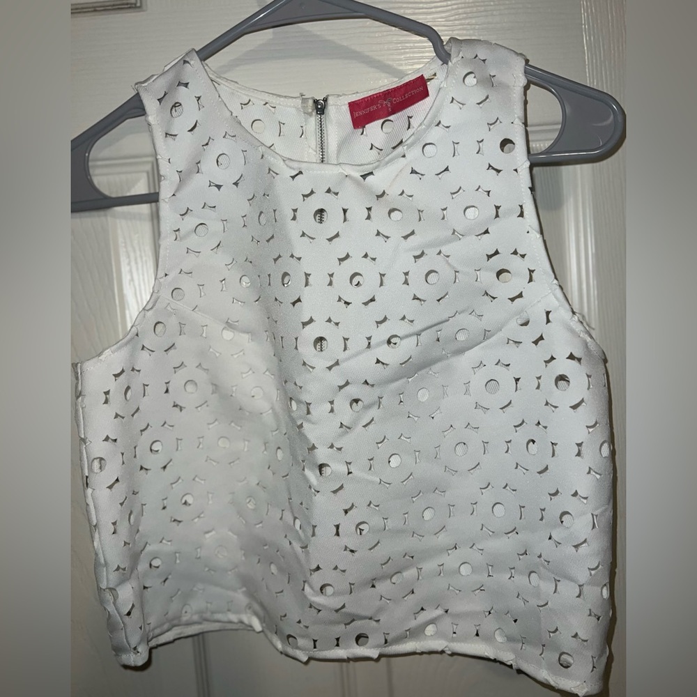 White see through top